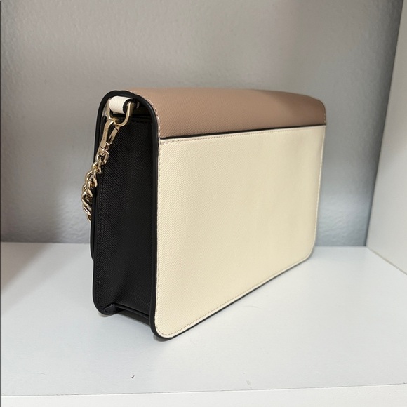 Kate Spade Colorblock Tan and Cream Crossbody Bag - Picture 3 of 10